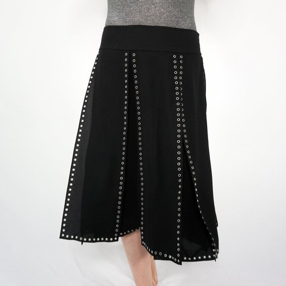 MICHAEL KORS COLLECTION Metal Eyelet Layered Skirt - Picture 8 of 8
